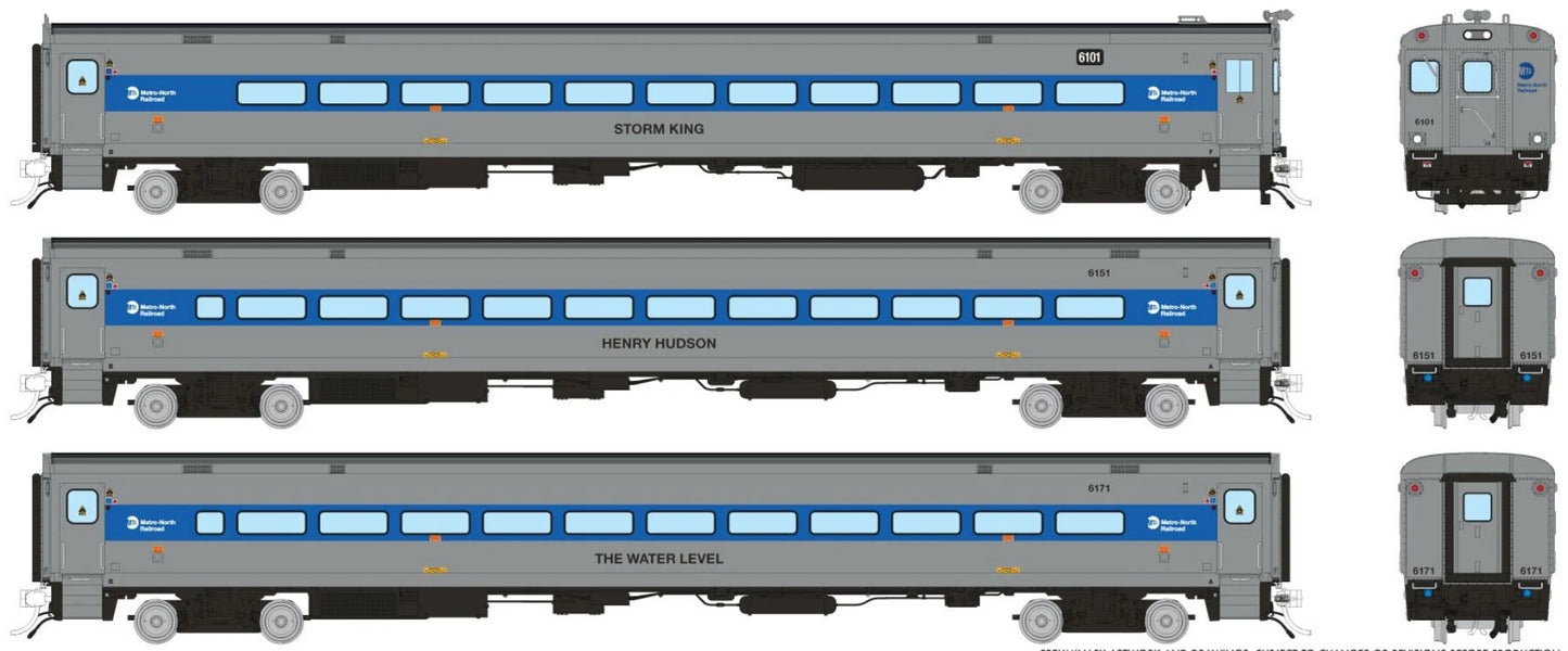 RAPIDO COMET II COMMUTER CAR - METRO NORTH (3 CAR SET)