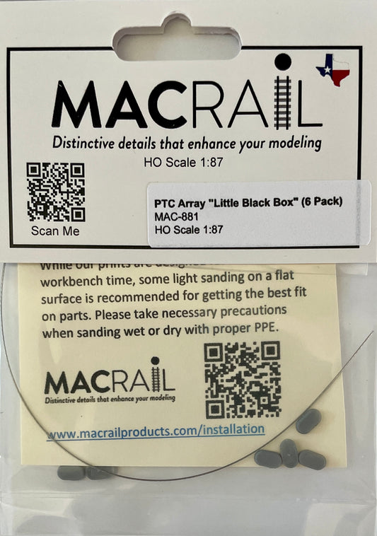 MACRAIL PTC ARRAY "LITTLE BLACK BOX" 6 PACK MAC-881