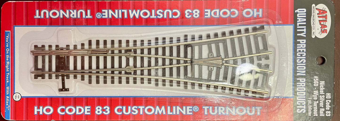 Atlas Code 83 WYE Turnout RIGHT #560