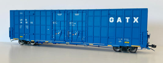 AURORA MINIATURES GREENBRIER 7550 CF 60' PLATE F BOXCAR GATX BLUE (LRS)