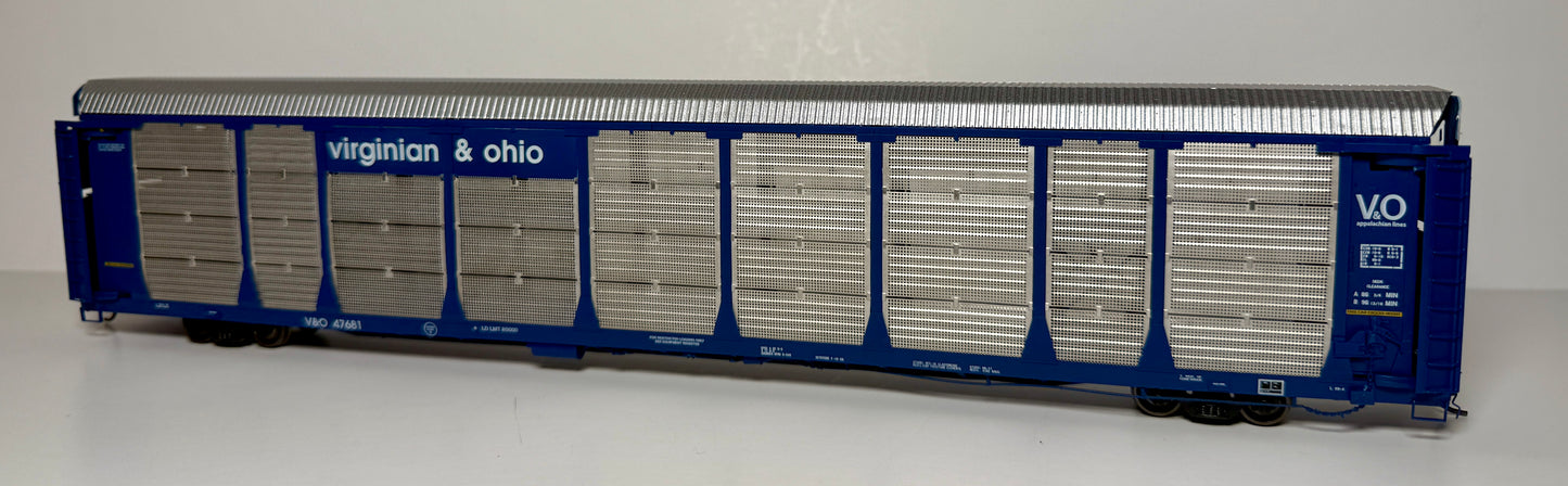 HOME SHOPS/INTERMOUNTAIN BI-LEVEL AUTORACKS - VIRGINIAN & OHIO (LARGE LETTERING)