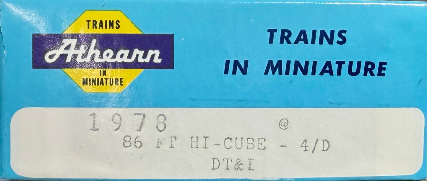 ATHEARN BLUE BOX BUILT KIT 4 DOOR 86' HIGH CUBE BOXCAR - DT&I (BLUE