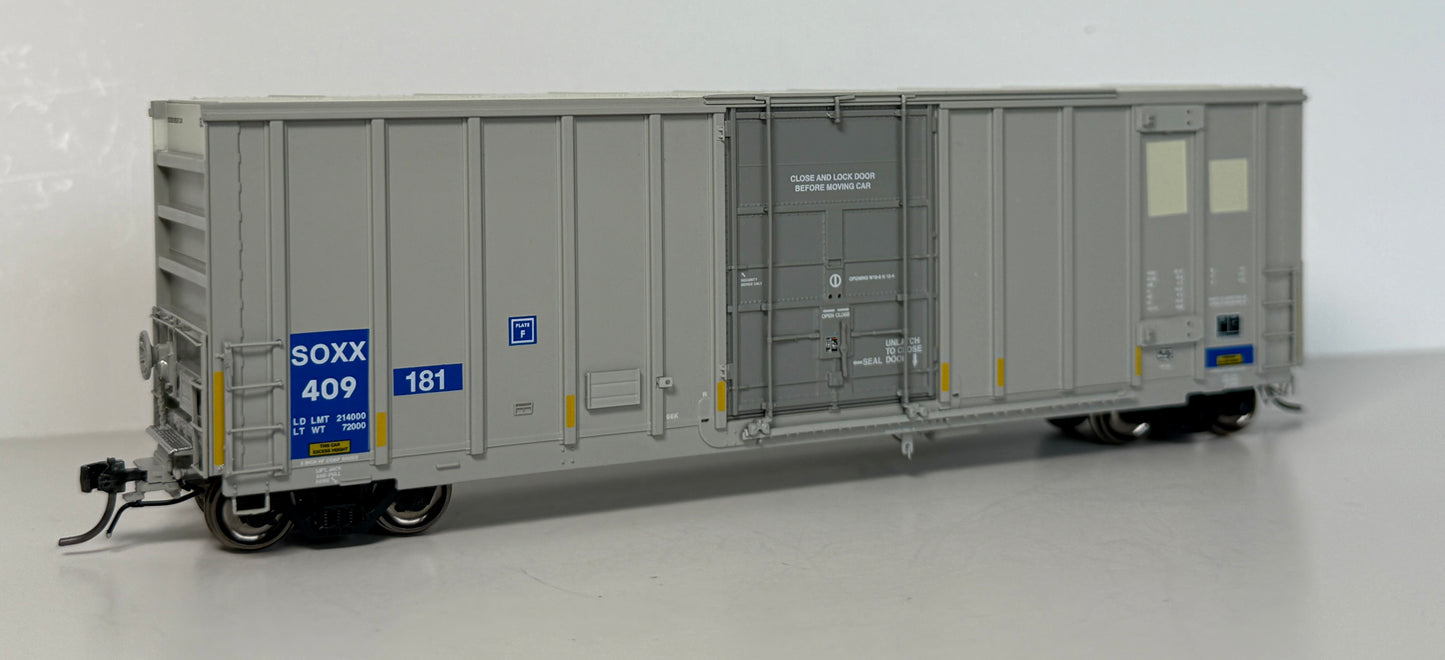 PRAIRIE SHADOWS TRINITY 50' HIGH CUBE BOXCAR - SOXX EX-AOK (GREY DOOR)