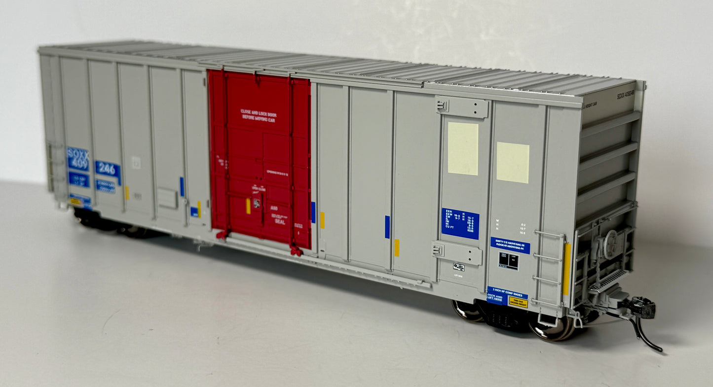 PRAIRIE SHADOWS TRINITY 50' HIGH CUBE BOXCAR - SOXX EX-AOK (RED DOOR)