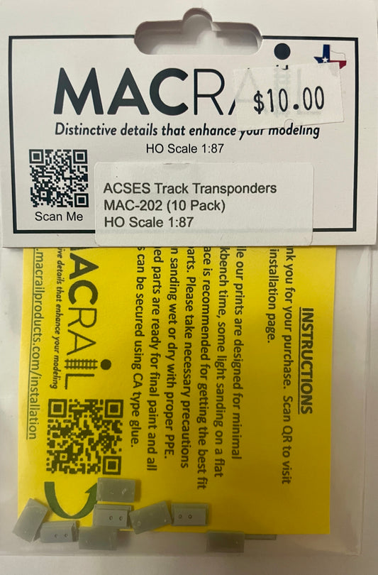 MAC RAIL ACSES TRACK TRANSPONDERS (10 PACK) MAC202