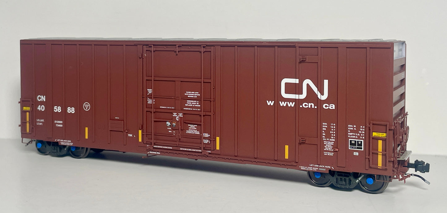 AURORA MINIATURES TRANSCON SHOPS 50' PLATE F BOXCAR - CN