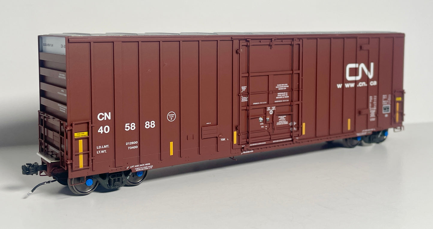 AURORA MINIATURES TRANSCON SHOPS 50' PLATE F BOXCAR - CN