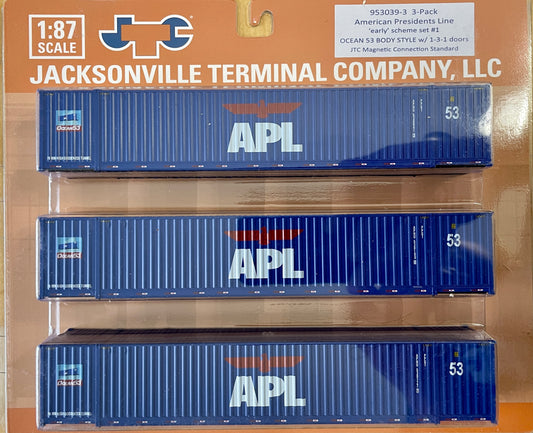 JACKSONVILLE TERMINAL APL 53’ INTERMODAL CONTAINERS (3 PACK)