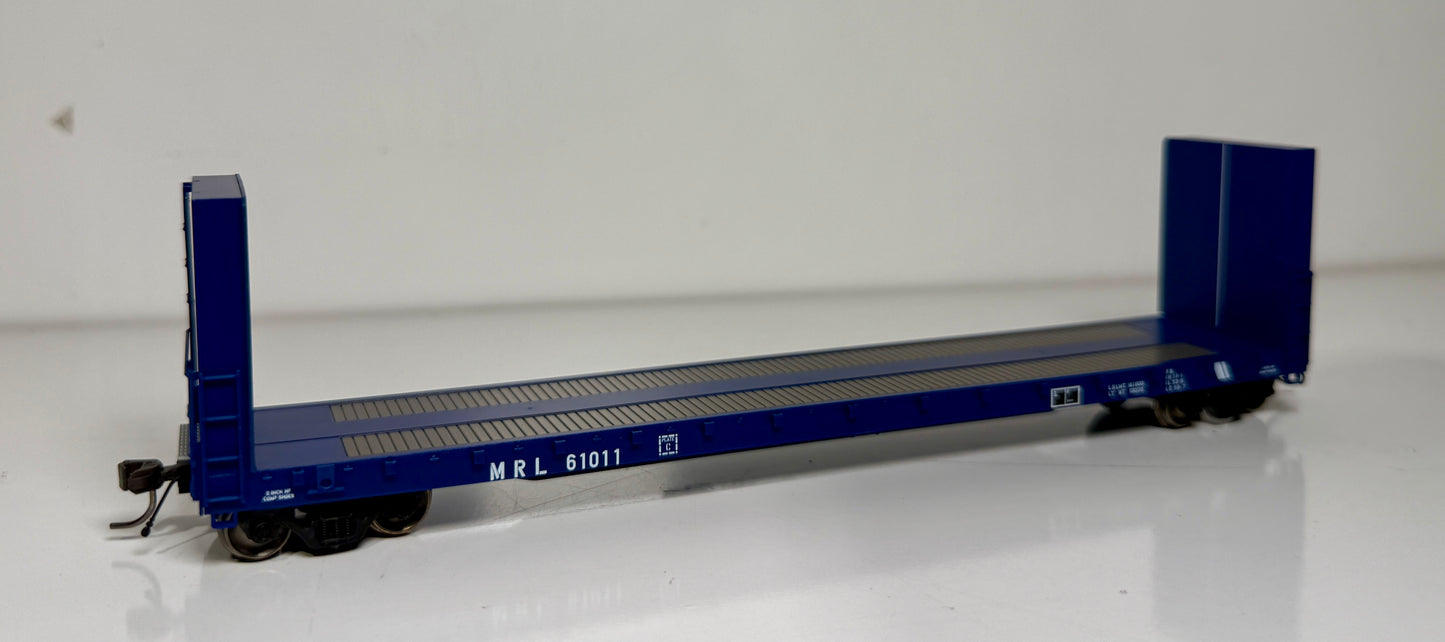 ATLAS MASTER 52' BULKHEAD FLAT CAR - MONTANA RAIL LINK