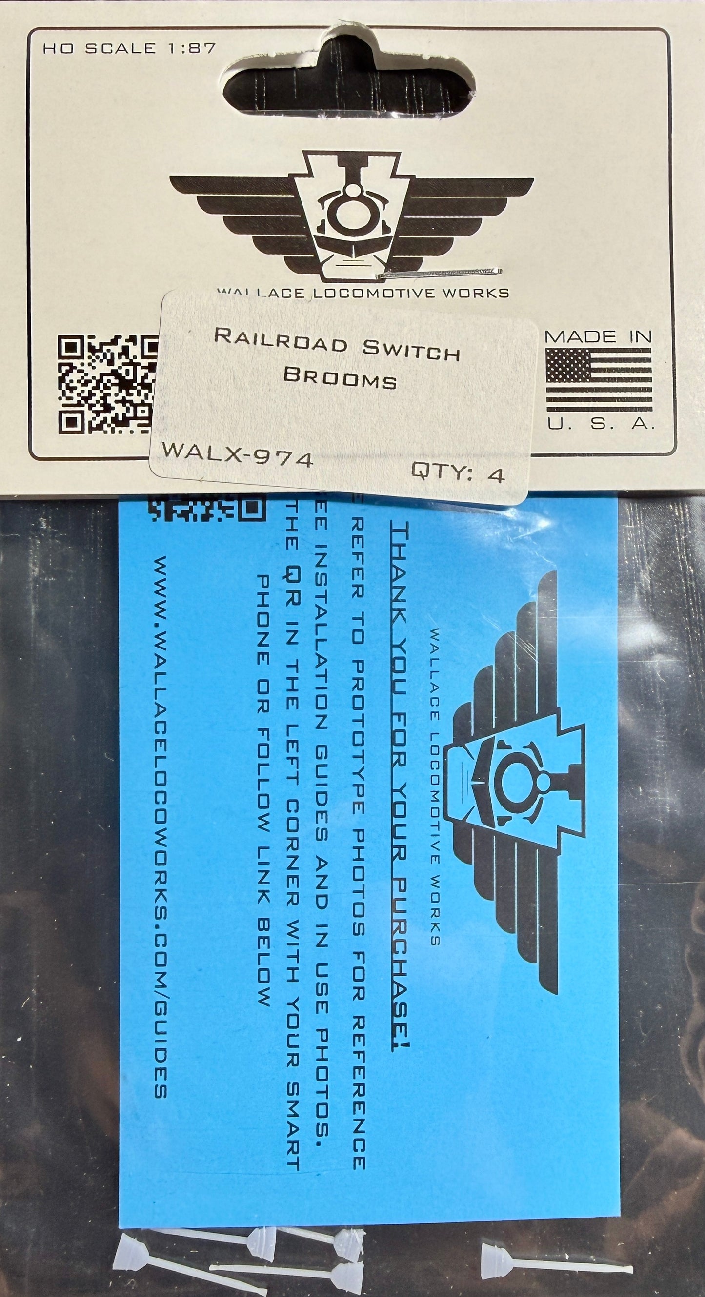 WALLACE LOCO WORKS - RAILROAD SWITCH BROOMS