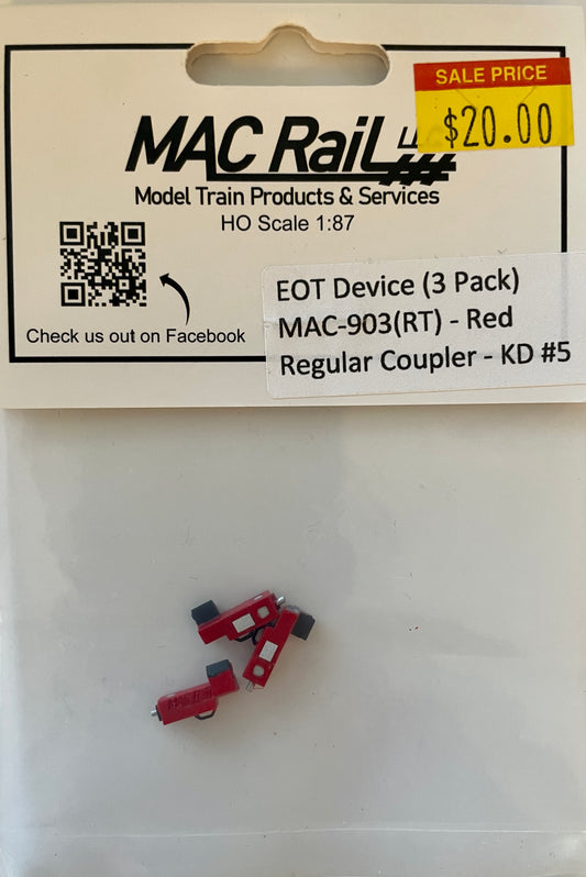 MACrail EOT 3 PK RED MAC903RT (DISCONTINUED)