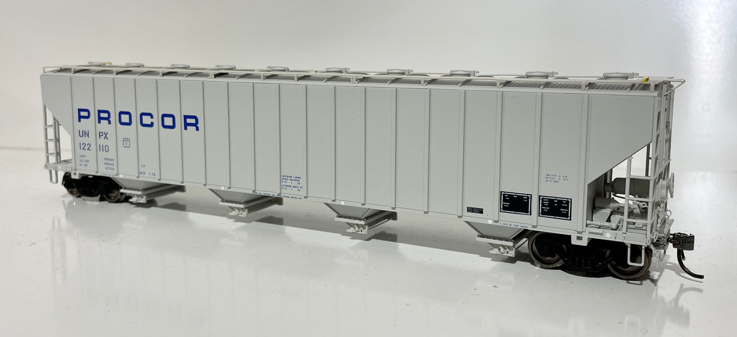 RAPIDO PROCOR 5720 COVERED HOPPER - UNPX PROCOR BLUE