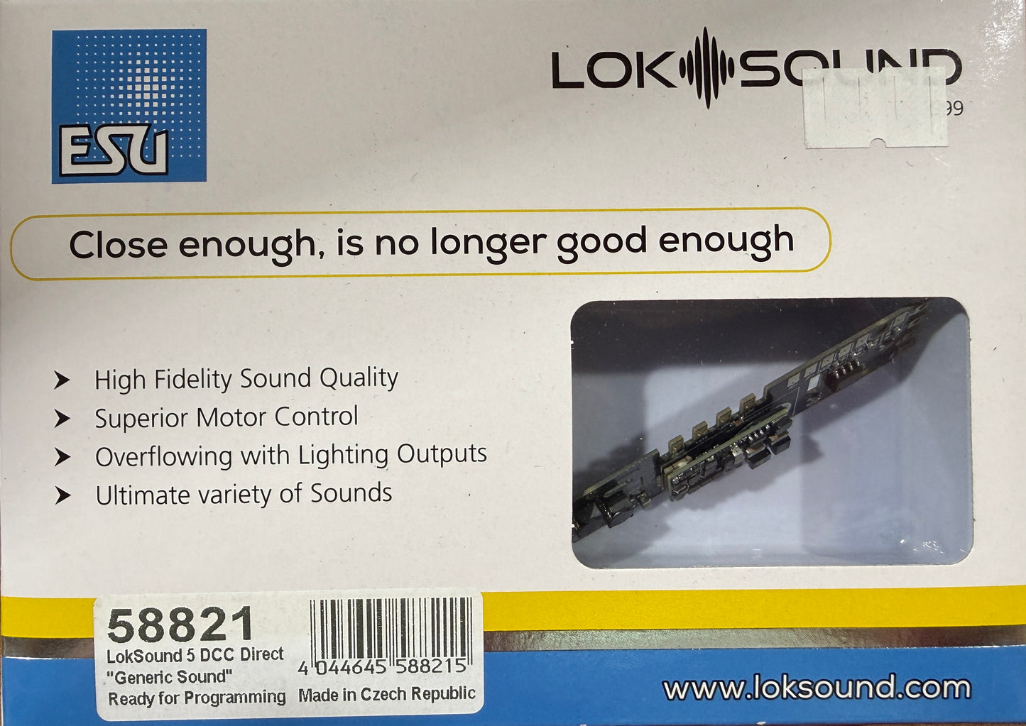 ESU - LOKSOUND 5 DCC BOARD REPLACEMENT DECODER 21 PIN FOR MULTIPLE DIESELS "GENERIC SOUND"