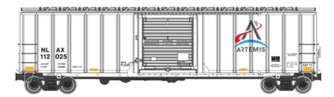 WALTHERS ROCKET TRAIN BUFFER CAR - NASA ARTEMIS (NLAX)