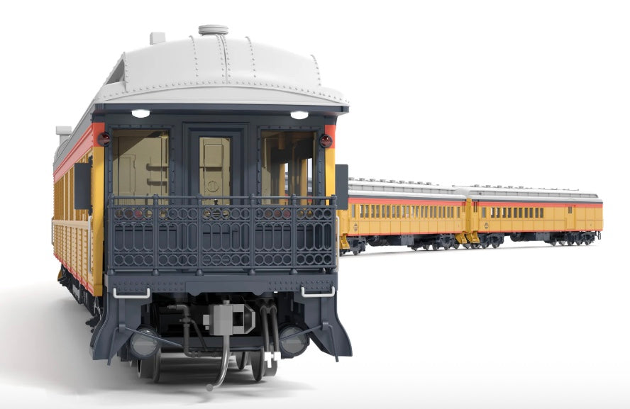 BROADWAY LIMITED 5 UNIT HEAVYWEIGHT PASSENGER CAR SET - CHESSIE STAEAM SPECIAL