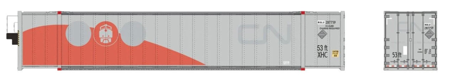 RAPIDO 53' SMOOTHSIDE CONTAINER 2 PACK - RAILROAD OF LIES (ROLU)