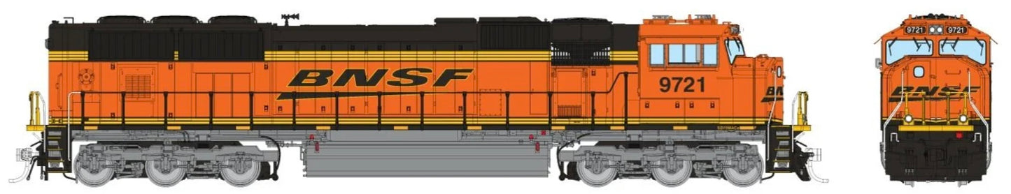 RAPIDO SD70MACe REBUILD DCC/SOUND - BNSF H3 SWOOSH LOGO