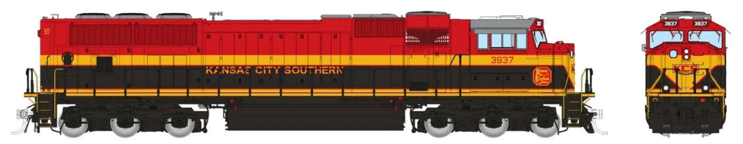 RAPIDO SD70MACe REBUILD DCC/SOUND - KANSAS CITY SOUTHERN (SOUTHERN BELLE)