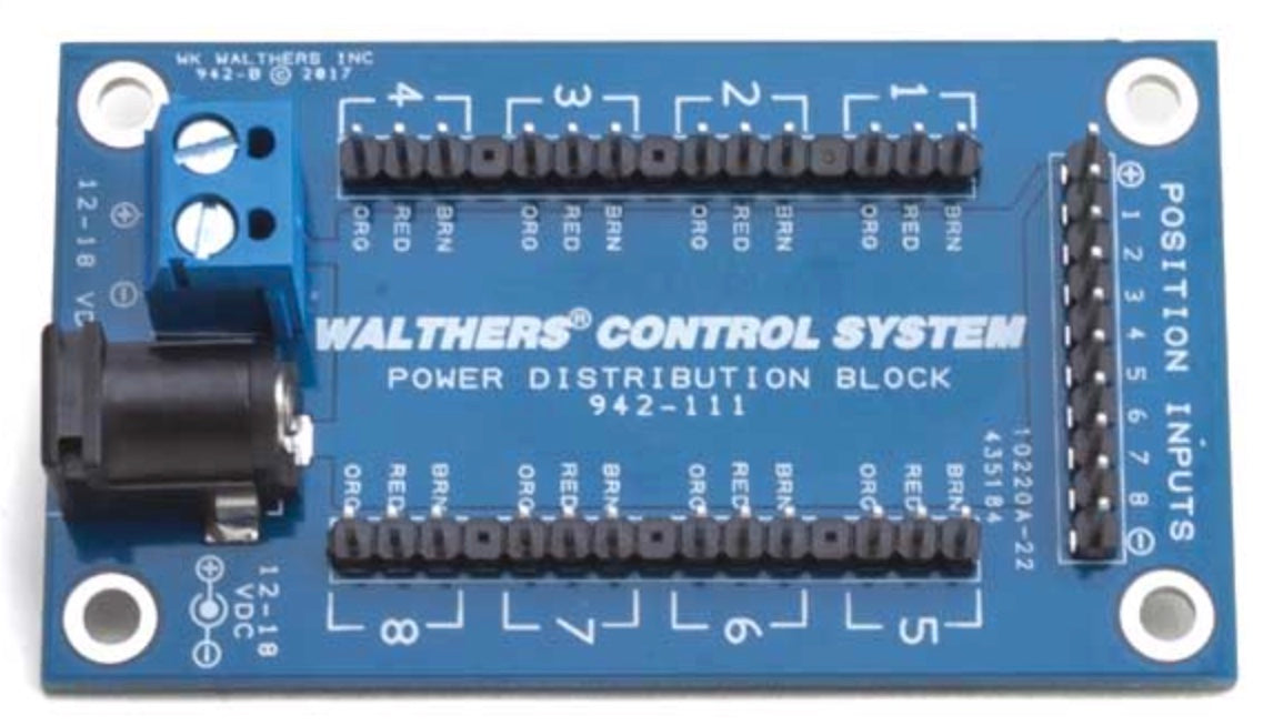 WALTHERS LAYOUT CONTROL SYSTEM - POWER DISTRIBUTION BLOCK