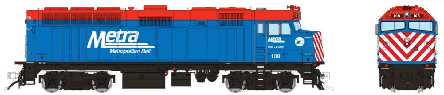 RAPIDO F40PH DCC READY - METRA (BLUE SCHEME)