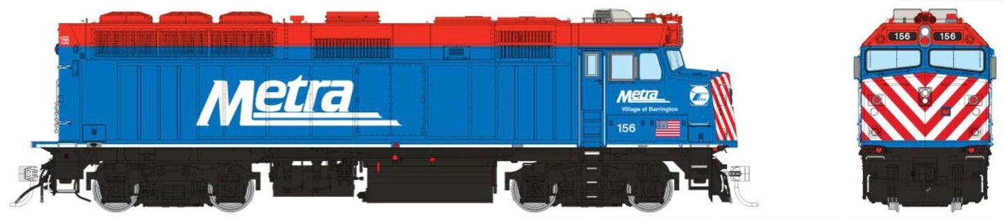 RAPIDO F40PH-2 DCC READY - METRA (BLUE SCHEME) WITH DITCHLIGHTS