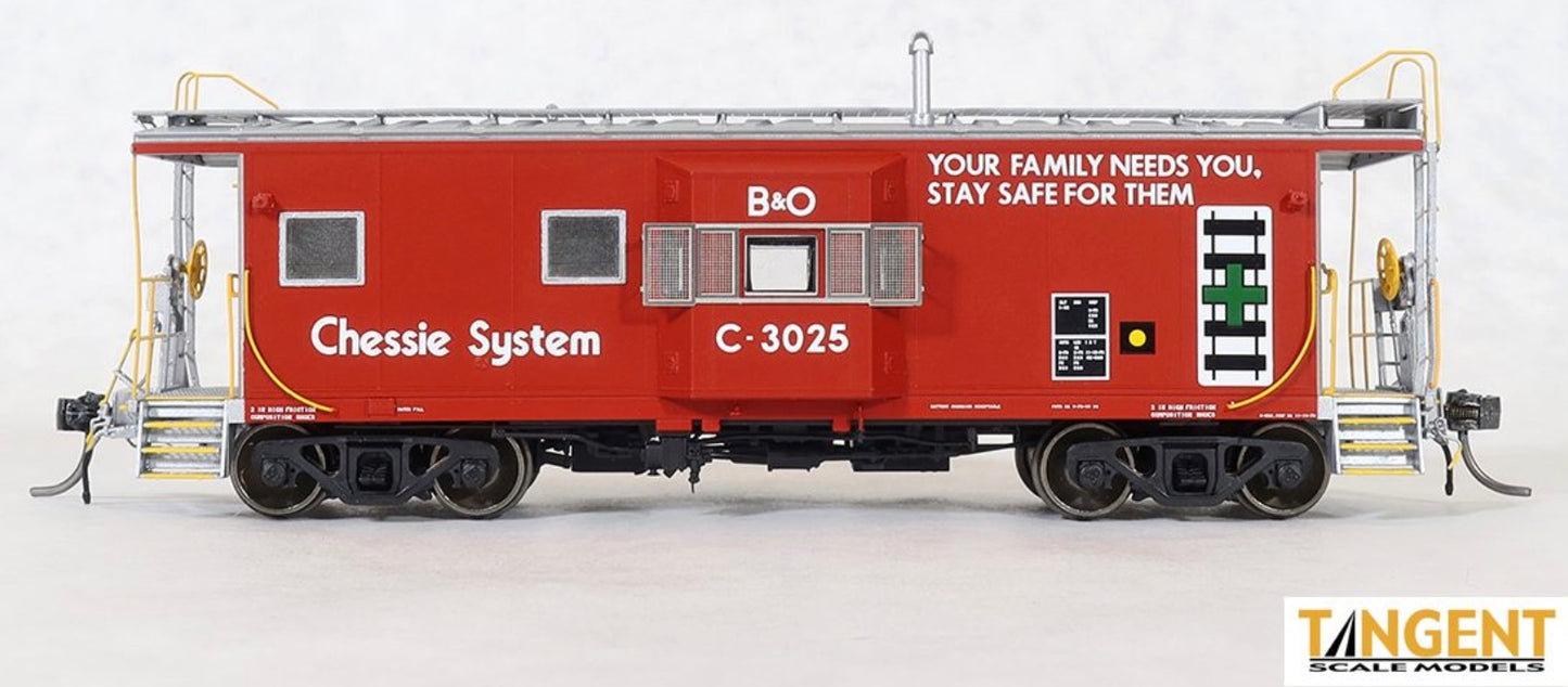TANGENT INTERNATIONAL CAR COMPANY I-18 BAY WINDOW CABOOSE - CHESSIE SYSTEM SAFETY