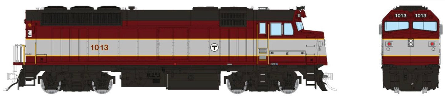RAPIDO F40PH DCC READY - MBTA (AS DELIVERED)