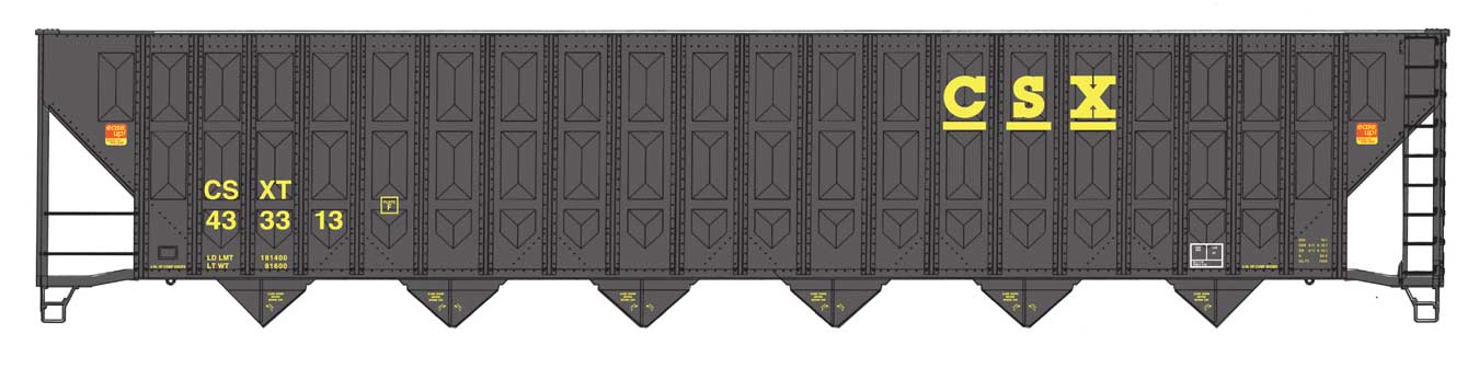 Walthers Mainline Greenville 7000 cuft Wood Chip Hopper- AN/ASAB/NS/CSX/L&N/NS/SBD/SOU - Pre-Order