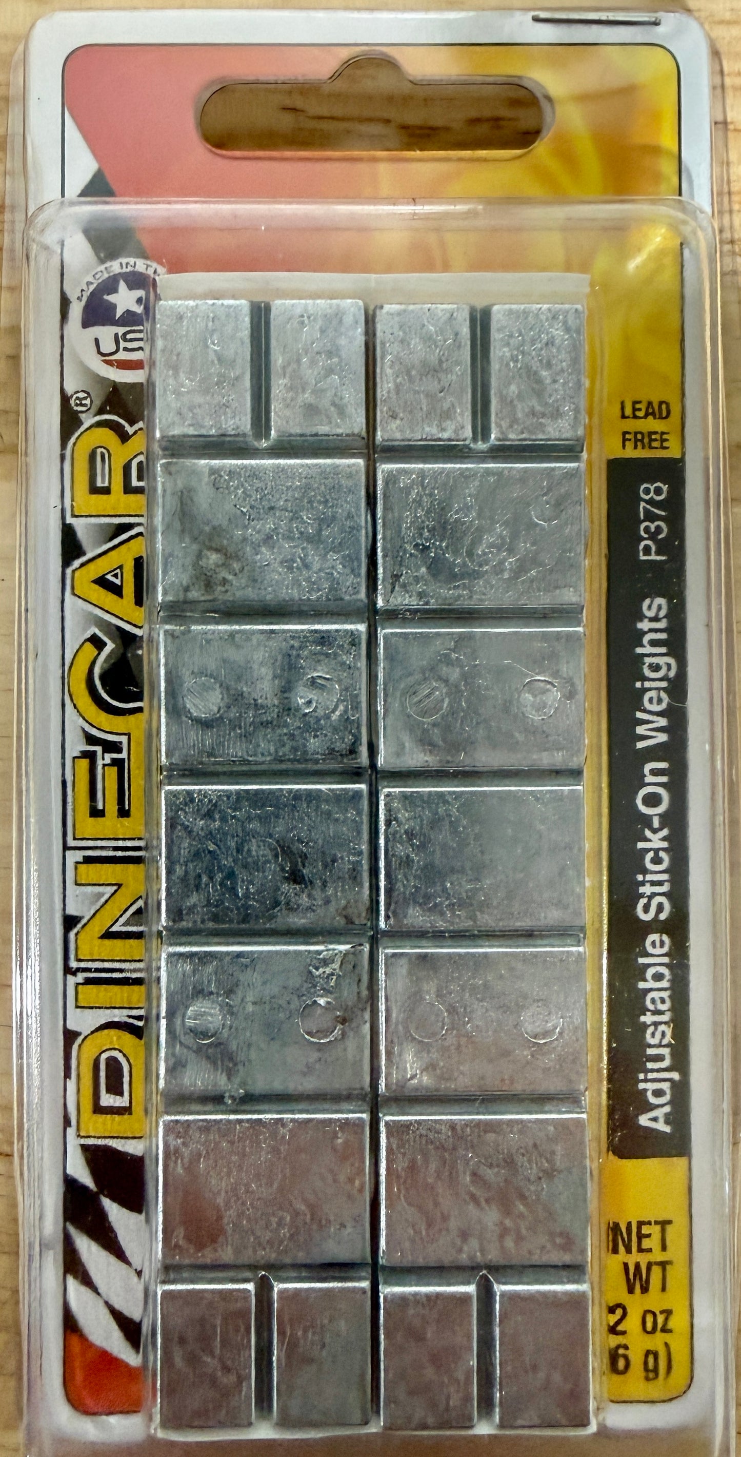 PINECAR ADHESIVE WEIGHTS