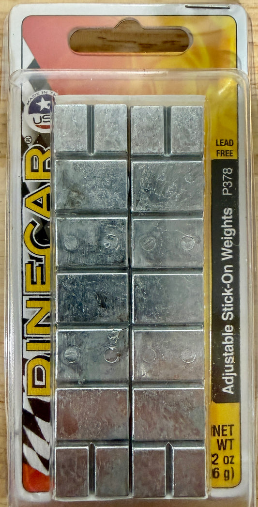PINECAR ADHESIVE WEIGHTS