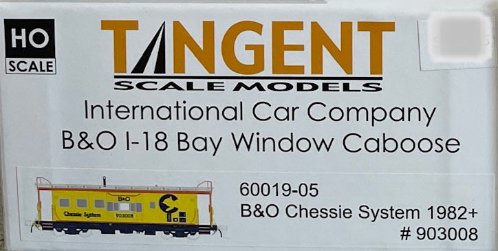 TANGENT INTERNATIONAL CAR COMPANY I-18 BAY WINDOW CABOOSE - CHESSIE SYSTEM