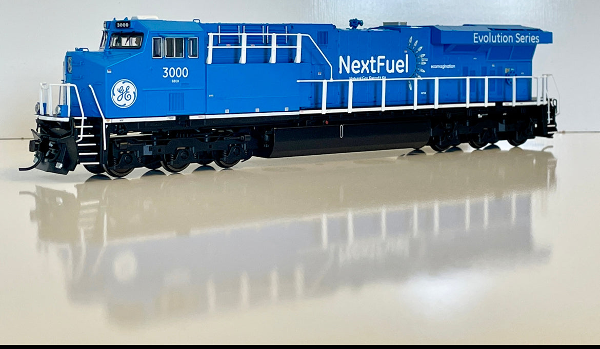 BROADWAY LIMITED GE ES44AC, GE DEMO #3000, "NEXTFUEL", PARAGON4 SOUND/DC/DCC, SMOKE, HO