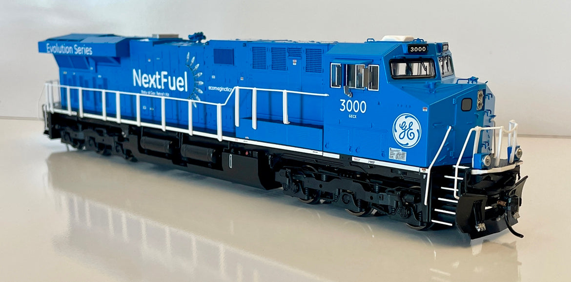 BROADWAY LIMITED GE ES44AC, GE DEMO #3000, "NEXTFUEL", PARAGON4 SOUND/DC/DCC, SMOKE, HO