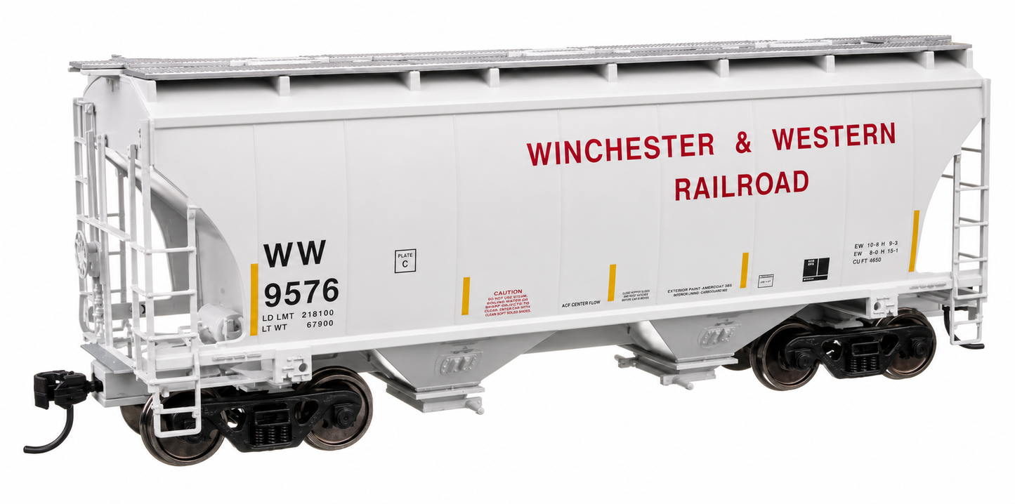WALTHERS MAINLINE 39' TRINITY 3281 2-BAY COVERED HOPPER - WINCHESTER & WESTERN