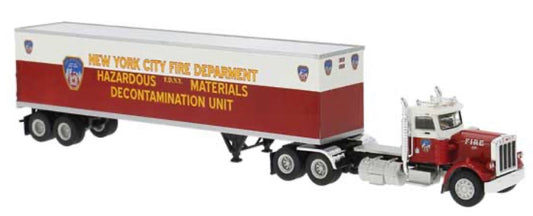 BREKINA PETERBILT 359 DAY CAB TRACTOR TRAILER - FDNY HAZ-MAT DECON
