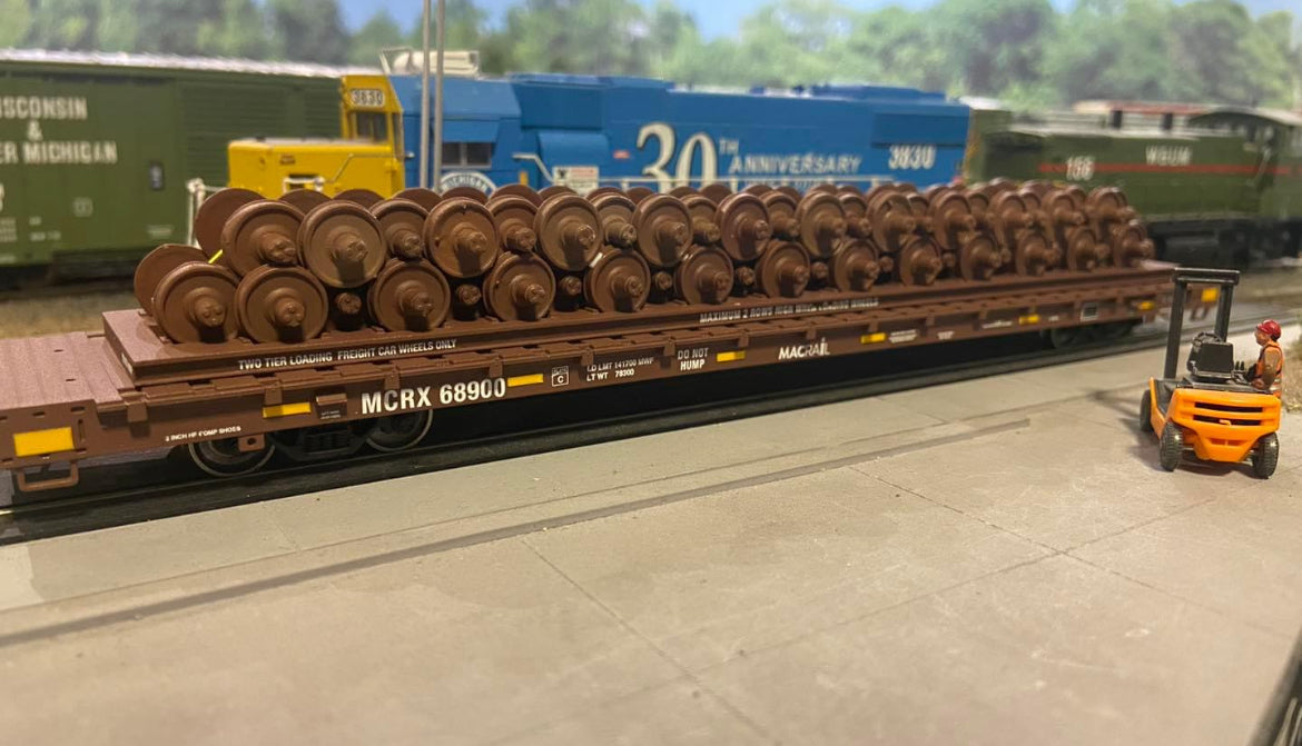 MACRAIL WHEELSET FIXTURE FOR 60' FLATCAR MAC-848