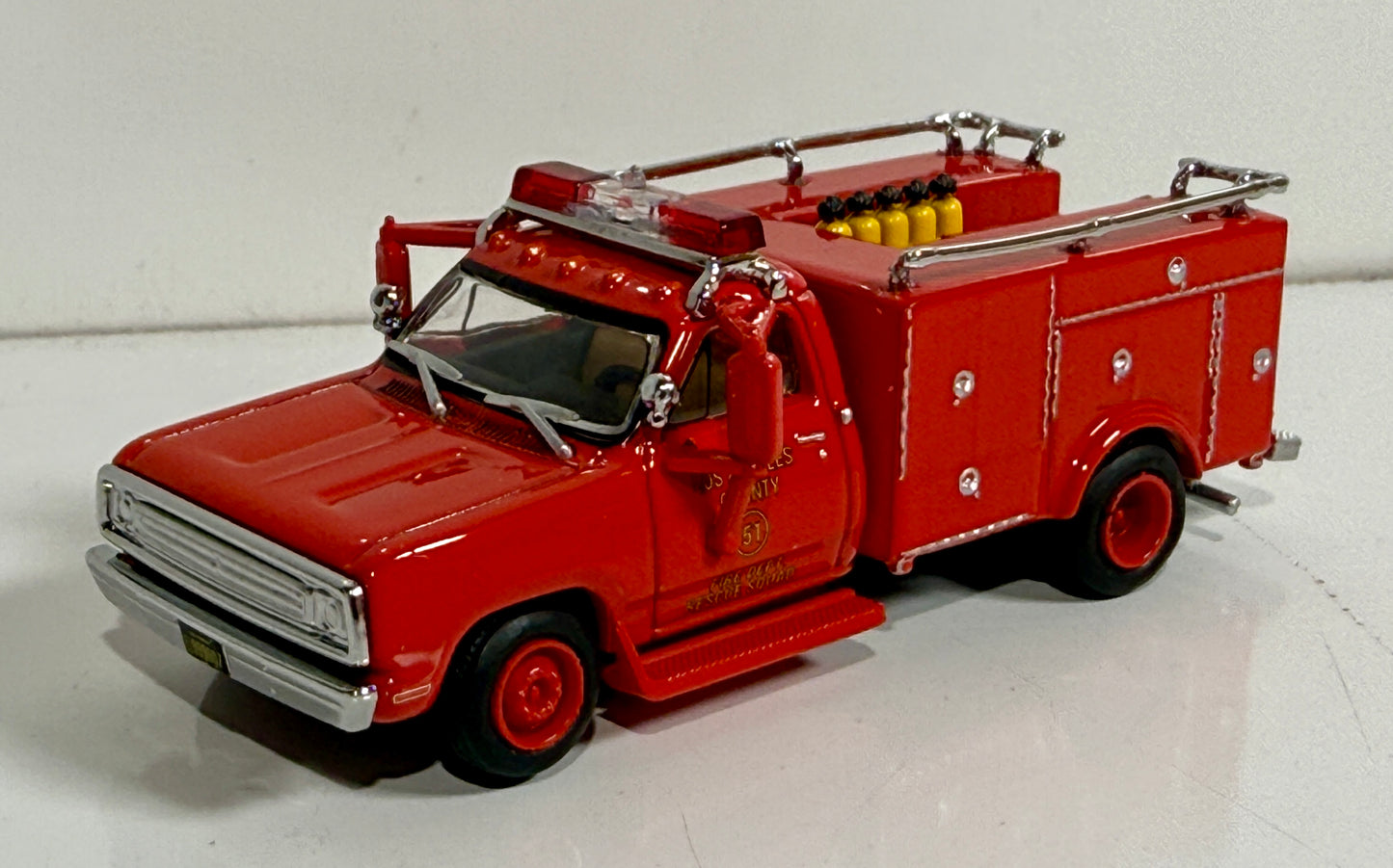 ICONIC REPLICAS SQUAD 51 LA COUNTY FD 1974 DODGE 300 RESCUE UNIT