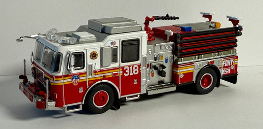 BREKINA PCX87 SEAGRAVE MARAUDER FDNY ENGINE 318 - BROOKLYN CONEY ISLAND