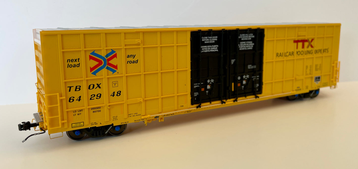 AURORA MINIATURES GREENBRIER 7550 CF 60' PLATE F BOXCAR TTX (TBOX)