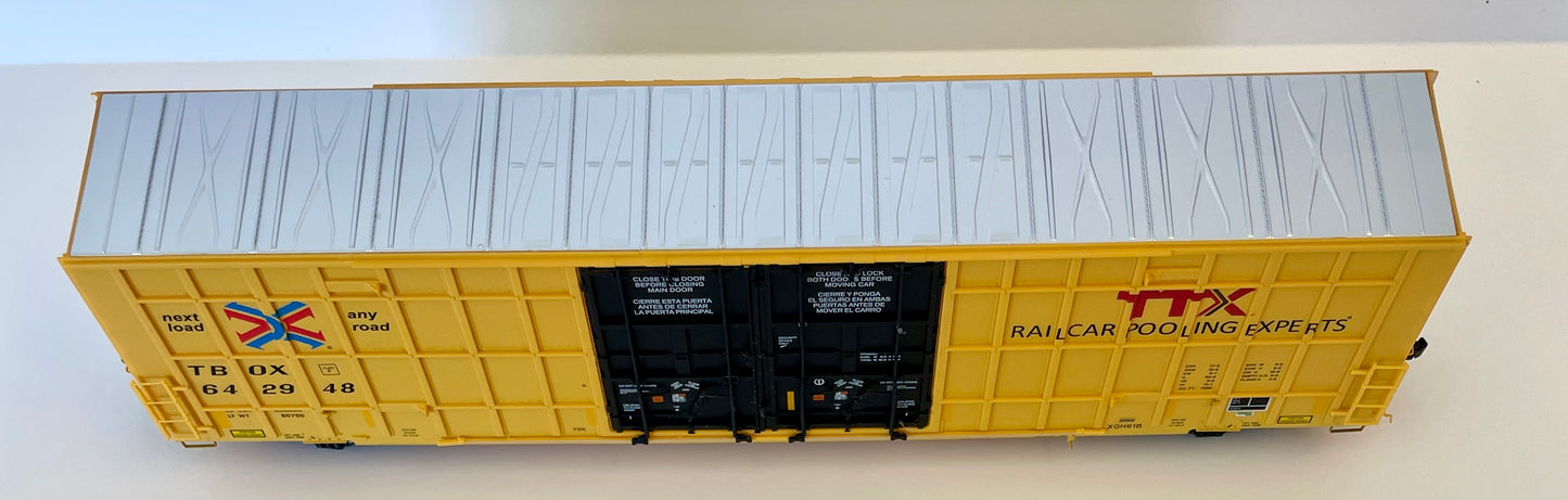 AURORA MINIATURES GREENBRIER 7550 CF 60' PLATE F BOXCAR TTX (TBOX)