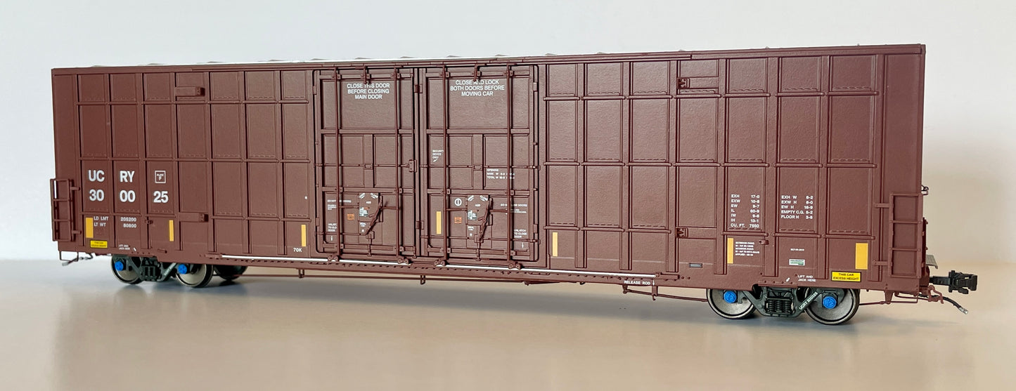 AURORA MINIATURES GREENBRIER 7550 CF 60' PLATE F BOXCAR (UCRY)