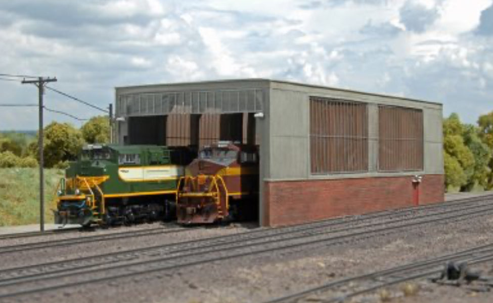 BACHMANN SCENE SCAPES DOUBLE STALL LOCOMOTIVE SHED