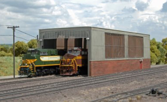 BACHMANN SCENE SCAPES DOUBLE STALL LOCOMOTIVE SHED