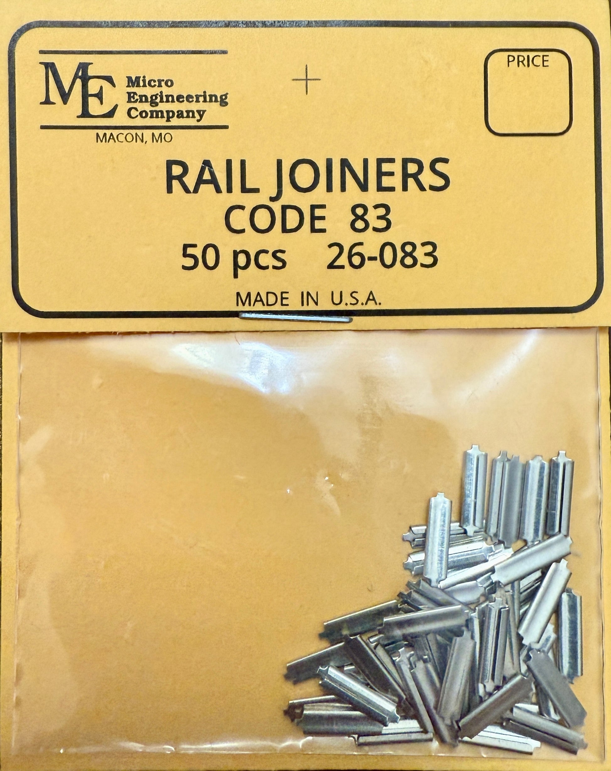 MICRO ENGINEERING CODE 83 RAIL JOINERS 50 PACK Makin Tracks micro-engineering-code-83-rail-joiners-50-pack-makin-tracks