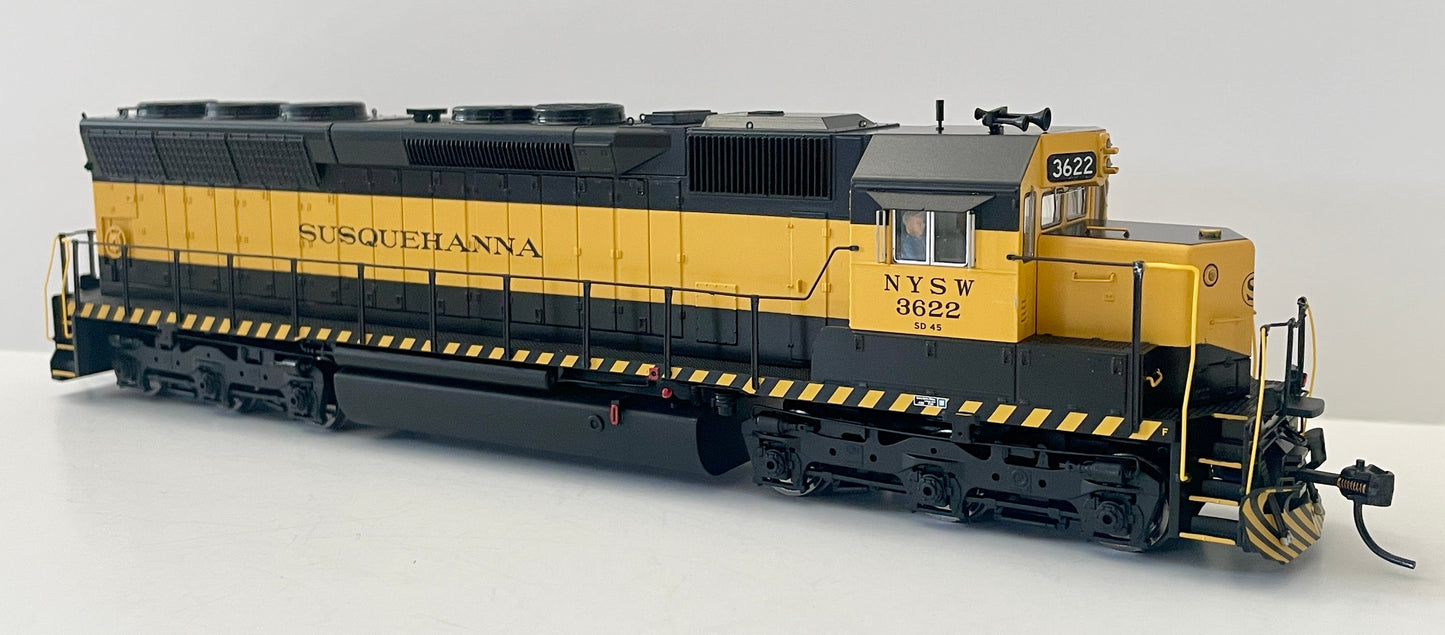 BROADWAY LIMITED PARAGON 4 EMD SD45 (HOBBYTYME SPECIAL) NYSW SUSQUEHANNA