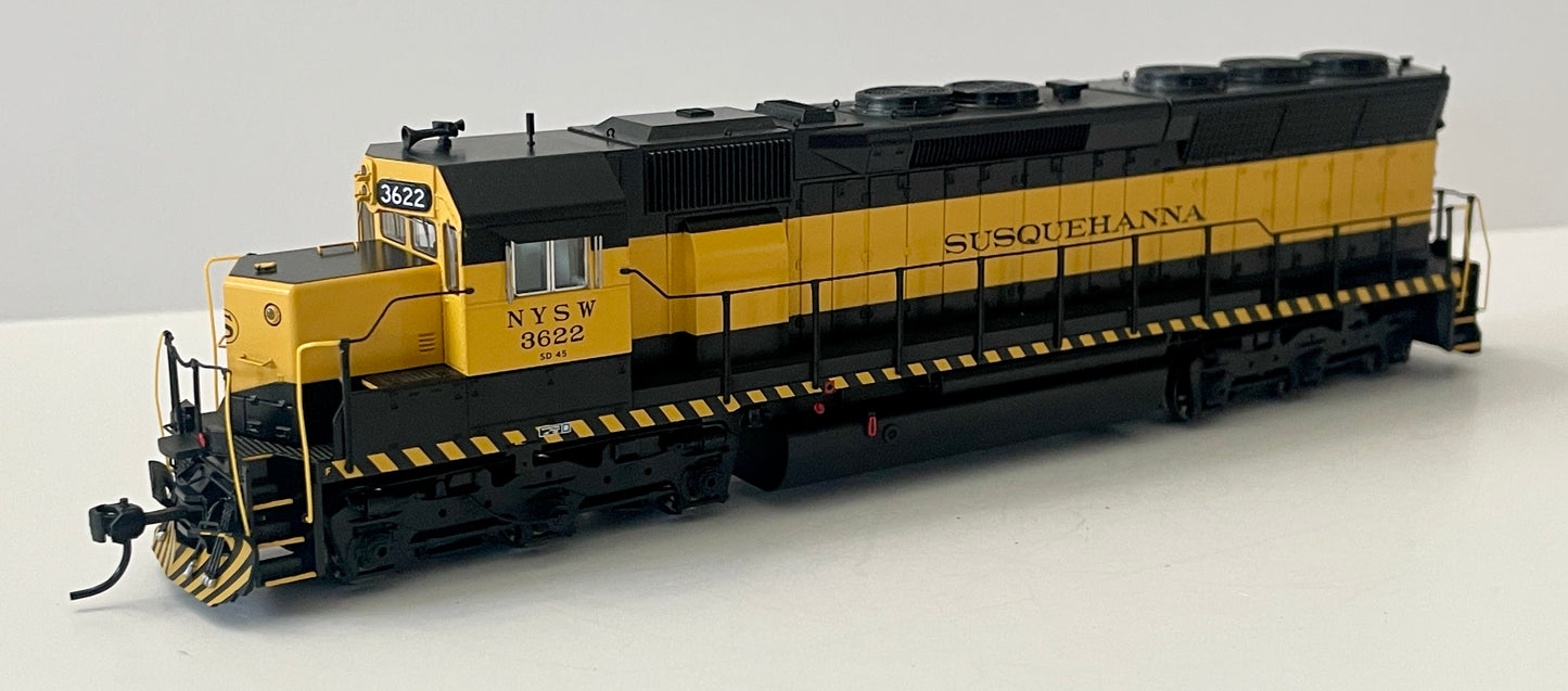 BROADWAY LIMITED PARAGON 4 EMD SD45 (HOBBYTYME SPECIAL) NYSW SUSQUEHANNA