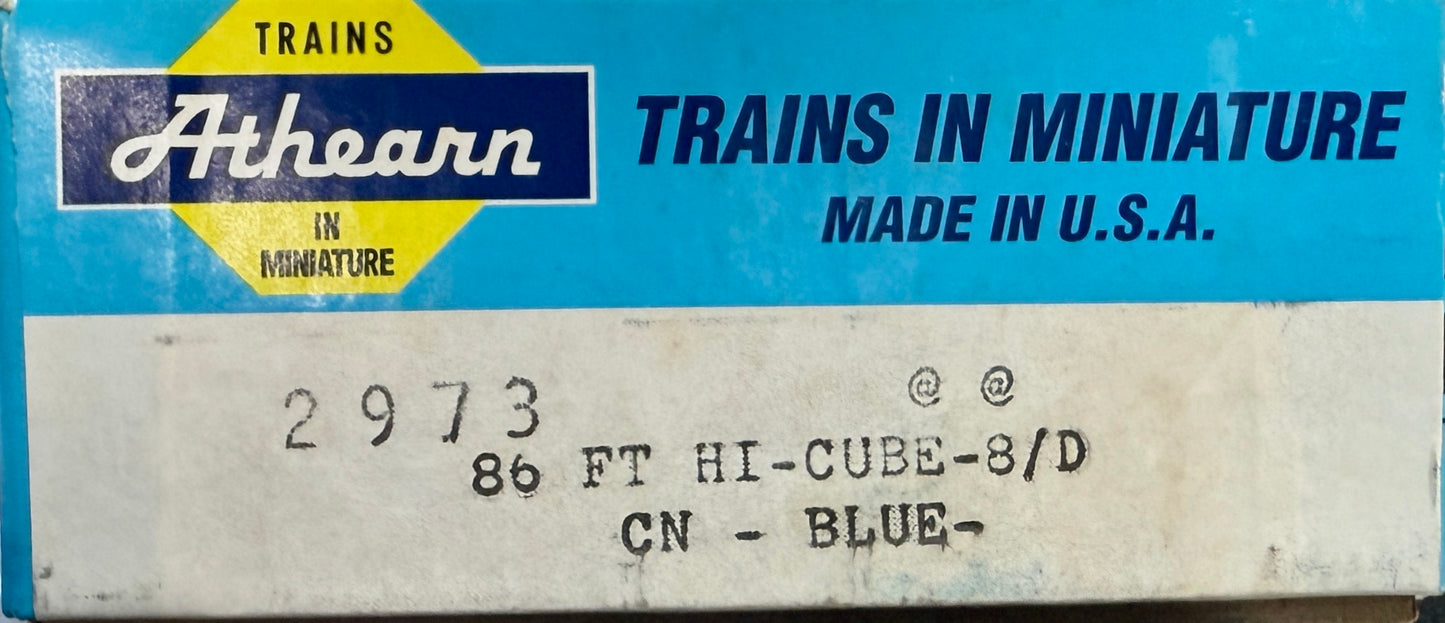 ATHEARN BLUE BOX BUILT KIT 8 DOOR 86' HIGH CUBE BOXCAR - CN (BLUE)