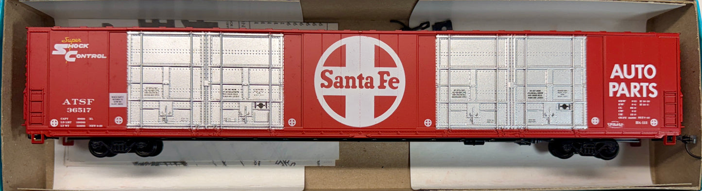 ATHEARN BLUE BOX BUILT KIT 8 DOOR 86' HIGH CUBE BOXCAR - SANTA FE