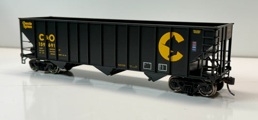 BOWSER 100 TON COAL HOPPER - CHESSIE C&O