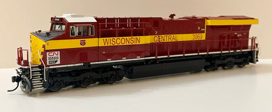 BROADWAY LIMITED GE ES44AC PARAGON4 SOUND/DC/DCC, SMOKE - CN WISCONSIN CENTRAL HERITAGE #3069